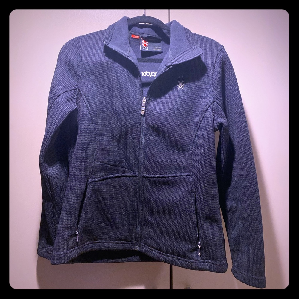 Black Spyder zip up with fleece lining!